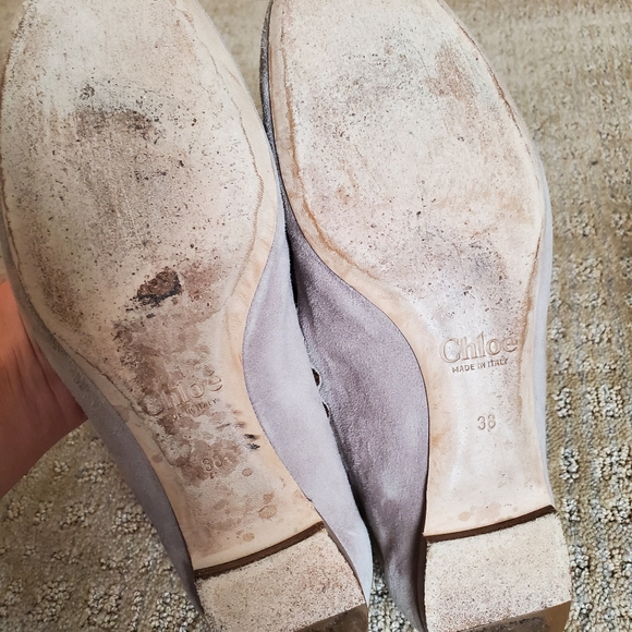 Chloe scalloped seude ballet flats - Picture 8 of 10